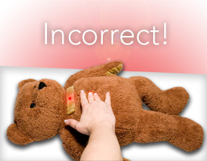 Incorrect CPR Teddy Compressions